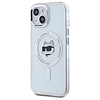 Karl Lagerfeld IML Metal Choupette Head MagSafe - tok iPhone 15-höz fehér (LHMP15SHLSCHH)