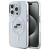 Karl Lagerfeld IML Metal Karl & Choupette Head MagSafe - iPhone 15 Pro Max tok fehér (KLHMP15XHLSKCH)