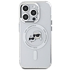 Karl Lagerfeld IML Metal Karl & Choupette Head MagSafe - iPhone 15 Pro Max tok fehér (KLHMP15XHLSKCH)