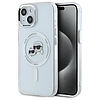 Karl Lagerfeld IML Metal Karl & Choupette Head MagSafe - tok iPhone 15-höz fehér (KLHMP15SHLSKCH)