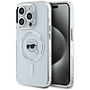 Karl Lagerfeld IML Metal Karl Head MagSafe iPhone 15 Próhoz való tok, fehér