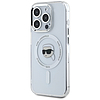 Karl Lagerfeld IML Metal Karl Head MagSafe iPhone 15 Próhoz való tok, fehér