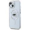 Karl Lagerfeld IML Metal Karl Head MagSafe iPhone 15 tok, fehér