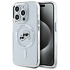 Karl Lagerfeld IML Metal Karl&Choupette Head MagSafe iPhone 15 Pro tok - fehér