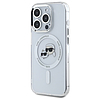 Karl Lagerfeld IML Metal Karl&Choupette Head MagSafe iPhone 15 Pro tok - fehér