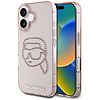 Karl Lagerfeld IML strasszos Karl Head iPhone 16 tok rózsaszín