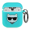 Karl Lagerfeld KLA2UCHFL AirPods borító kék/kék Choupette