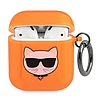 Karl Lagerfeld KLA2UCHFO AirPods borító orange/narancssárga Choupette