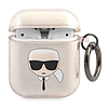 Karl Lagerfeld KLA2UKHGD AirPods borító gold/arany Glitter Karl feje