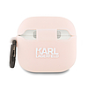 Karl Lagerfeld KLA4RUNCHP AirPods 4 tok rózsaszín szilikon Choupette Head 3D