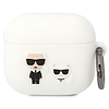 Karl Lagerfeld KLACA3SILKCW AirPods 3 borító fehér/fehér szilikon Karl & Choupette