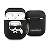 Karl Lagerfeld KLACCSILKHBK AirPods borító czarny/fekete szilikon Ikonik