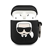 Karl Lagerfeld KLACCSILKHBK AirPods borító czarny/fekete szilikon Ikonik
