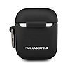 Karl Lagerfeld KLACCSILKHBK AirPods borító czarny/fekete szilikon Ikonik