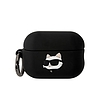 Karl Lagerfeld KLAP2RUNCHK AirPods Pro 2 borító fekete/fekete szilikon Choupette Head 3D
