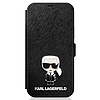 Karl Lagerfeld KLFLBKP12SIKMSBK iPhone 12 mini 5,4" czarny/fekete book Saffiano Ikonik Metal