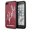 Karl Lagerfeld KLHCI8DLKSRE iPhone 7/8 SE 2020 / SE 2022 czerwony/piros kemény tok Signature Glitter