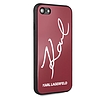 Karl Lagerfeld KLHCI8DLKSRE iPhone 7/8 SE 2020 / SE 2022 czerwony/piros kemény tok Signature Glitter