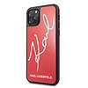 Karl Lagerfeld KLHCN65DLKSRE iPhone 11 Pro Max czerwony/piros kemény tok Signature Glitter