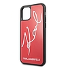 Karl Lagerfeld KLHCN65DLKSRE iPhone 11 Pro Max czerwony/piros kemény tok Signature Glitter