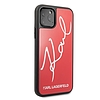 Karl Lagerfeld KLHCN65DLKSRE iPhone 11 Pro Max czerwony/piros kemény tok Signature Glitter
