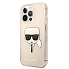 Karl Lagerfeld KLHCP13LKHTUGLGO iPhone 13 Pro / 13 6,1" złoty/arany kemény tok, Glitter Karl´s Head