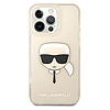 Karl Lagerfeld KLHCP13LKHTUGLGO iPhone 13 Pro / 13 6,1" złoty/arany kemény tok, Glitter Karl´s Head