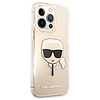 Karl Lagerfeld KLHCP13LKHTUGLGO iPhone 13 Pro / 13 6,1" złoty/arany kemény tok, Glitter Karl´s Head