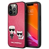 Karl Lagerfeld KLHCP13LPCUSKCP iPhone 13 Pro / 13 6,1" fuksja/fukszia keménytok Ikonik Karl & Choupette