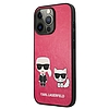 Karl Lagerfeld KLHCP13LPCUSKCP iPhone 13 Pro / 13 6,1" fuksja/fukszia keménytok Ikonik Karl & Choupette