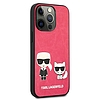 Karl Lagerfeld KLHCP13LPCUSKCP iPhone 13 Pro / 13 6,1" fuksja/fukszia keménytok Ikonik Karl & Choupette