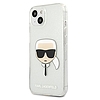 Karl Lagerfeld KLHCP13SKHTUGLS iPhone 13 mini 5,4" srebrny/ezüst kemény tok, Glitter Karl´s Head