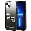 Karl Lagerfeld KLHCP13STGKCK iPhone 13 mini 5.4 hüvelykes keménytokos fekete/fekete Gradient Ikonik Karl & Choupette