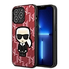 Karl Lagerfeld KLHCP13XPMNIKPI iPhone 13 Pro Max 6.7" kemény tok, piros/piros Monogram Ikonik Patch