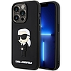 Karl Lagerfeld KLHCP14L3DRKINK iPhone 14 Pro 6.1" fekete/fekete keménytok, gumi Ikonik 3D