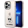 Karl Lagerfeld KLHCP14LCTTRI iPhone 14 Pro 6.1" keménytok rózsaszín / rózsaszín átlátszó Choupette test