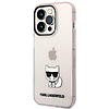 Karl Lagerfeld KLHCP14LCTTRI iPhone 14 Pro 6.1" keménytok rózsaszín / rózsaszín átlátszó Choupette test