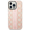 Karl Lagerfeld KLHCP14LHKLSPCP iPhone 14 Pro 6.1" kemény tokos rózsaszín / rózsaszín mono függőleges csík