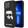 Karl Lagerfeld KLHCP14LKH3DBK iPhone 14 Pro 6.1" fekete/fekete keménytok, 3D gumi Karl fej