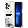 Karl Lagerfeld KLHCP14LLNCCCS iPhone 14 Pro 6.1" ezüst/ezüst keménytok, Glitter Choupette Head