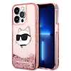 Karl Lagerfeld KLHCP14LLNCHCP iPhone 14 Pro 6.1" rózsaszín/rózsaszín kemény tokos Glitter Choupette Head