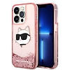 Karl Lagerfeld KLHCP14LLNCHCP iPhone 14 Pro 6.1" rózsaszín/rózsaszín kemény tokos Glitter Choupette Head