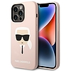 Karl Lagerfeld KLHCP14LSLKHLP iPhone 14 Pro 6.1 "kemény tok, rózsaszín / rózsaszín szilikon Karl´s Head