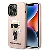 Karl Lagerfeld KLHCP14LSNIKBCP iPhone 14 Pro 6.1" kemény tokos rózsaszín/rózsaszín szilikon ikon