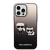 Karl Lagerfeld KLHCP14LTGKCK iPhone 14 Pro 6.1" keménytok fekete / fekete színátmenetes Ikonik Karl & Choupette