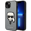 Karl Lagerfeld KLHCP14SSAPKHG iPhone 14 6,1" ezüst/ezüst keménytok, Saffiano Karl´s Head Patch