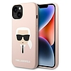 Karl Lagerfeld KLHCP14SSLKHLP iPhone 14 6.1 "kemény tok, rózsaszín / rózsaszín szilikon Karl fej