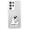 Karl Lagerfeld KLHCS21LCFNRC S21 Ultra G998 keménytokos átlátszó Choupette Fun