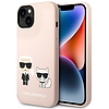 Karl Lagerfeld KLHMP14SSSKCI iPhone 14 6.1 "kemény tok világos rózsaszín / világos rózsaszín szilikon Karl & Choupette Magsafe