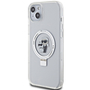 Karl Lagerfeld KLHMP15MHMRSKCH iPhone 15 Plus / 14 Plus 6.7" fehér/fehér keménytok gyűrűtartó Karl&Choupette MagSafe